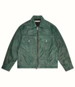 CB CRACKED LEATHER Green TRUCKER || Unique style