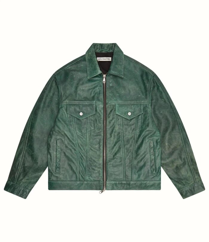 CB CRACKED LEATHER Green TRUCKER || Unique style